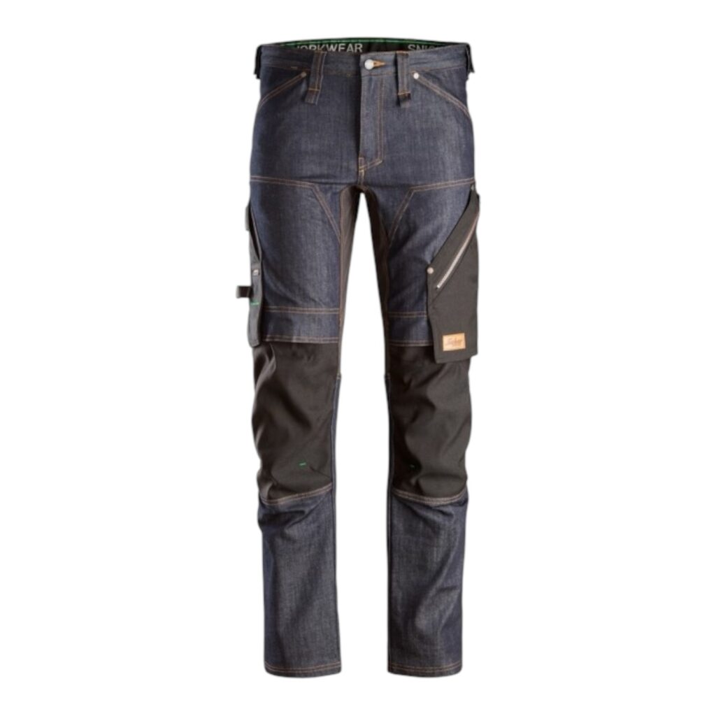 Elastyczne spodnie robocze Snickers Workwear 6956 FlexiWork + Denim, rozmiar 44