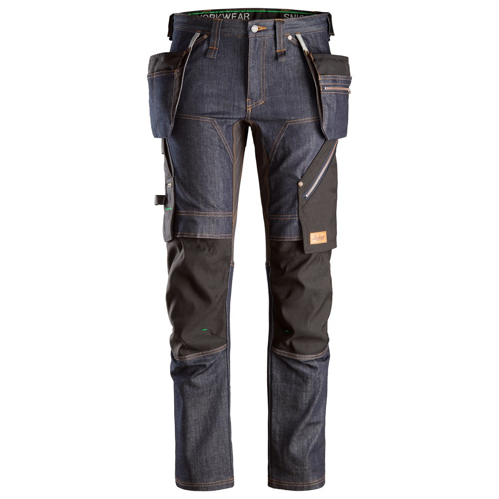 Spodnie Snickers Workwear 6955 + Denim Slim Fit z workami kieszeniowymi, rozmiar 58