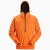 Bluza z kapturem, chroniąca przed wiatrem - krótki suwak Snickers Workwear FlexiWork, rozmiar M