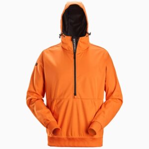 Bluza z kapturem, chroniąca przed wiatrem - krótki suwak Snickers Workwear FlexiWork, rozmiar M