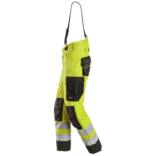 Ocieplane , wodoodporne , odblaskowe spodnie Snickers Workwear 6630 37,5 z dodatkowymi szelkami, rozmiar M (48-50)